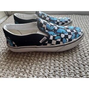 Woman's Butterfly Vans (white, Blue, With Butterflies) Size 8